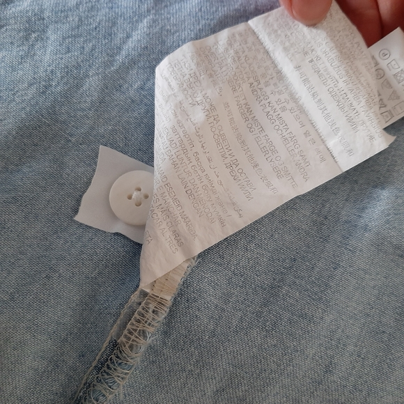 ZARA Denim Button Down Belted Sleeveless Mini Shirt Dress, SM - Picture 5 of 8